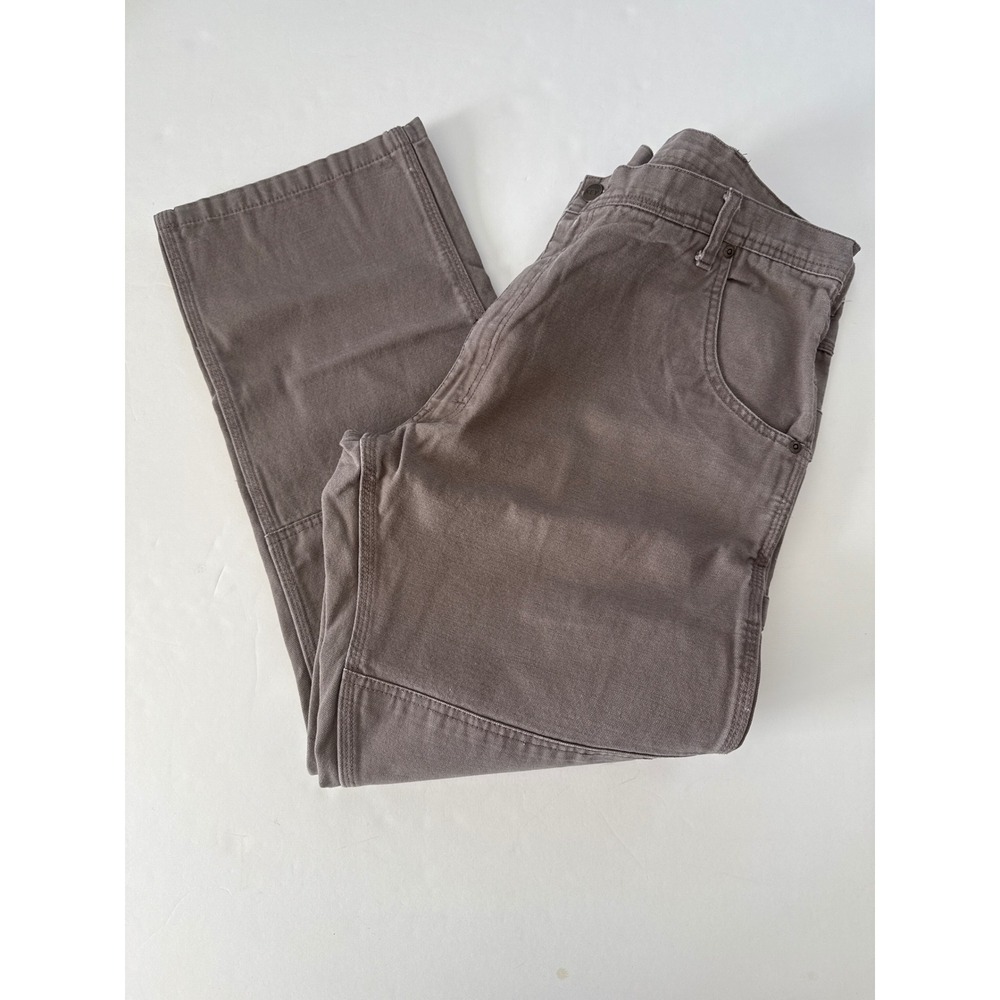 Key Worker Pants Mens Brown Canvas Carpenter Style 38x32